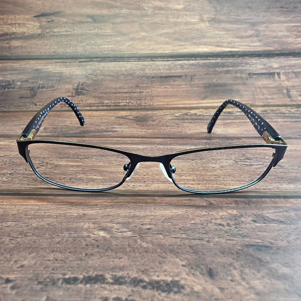 Kate Spade Ambrosette DA4 Navy Blue Polka Dot Eyeglass Frames 52-17-135